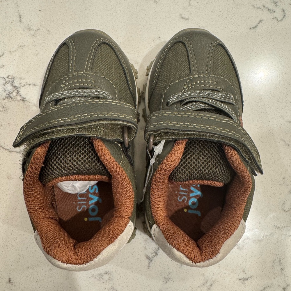 Stylish Kids Shoes in Olive Green by